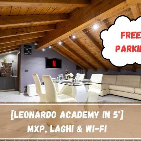 Apartament Leonardo Academy In 5' - Parcheggio Gratis - Laghi & Wi-Fi Sesto Calende Zewnętrze zdjęcie