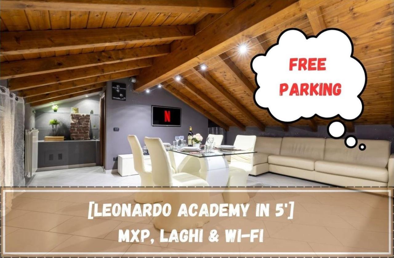 Apartament Leonardo Academy In 5' - Parcheggio Gratis - Laghi & Wi-Fi Sesto Calende Zewnętrze zdjęcie